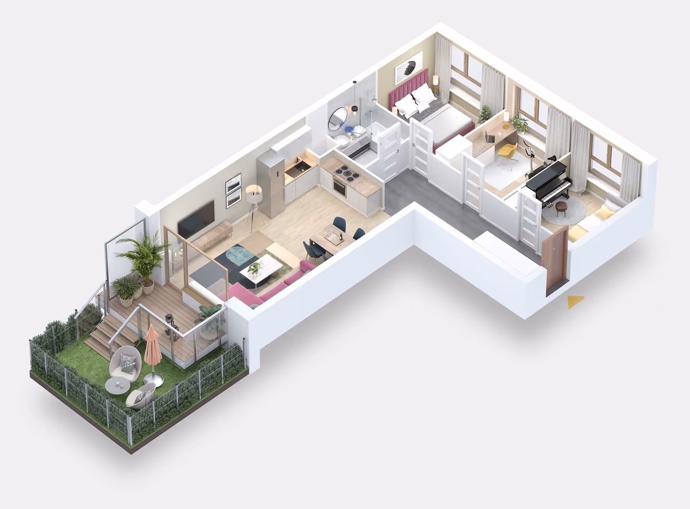 Mieszkanie 4-pokojowe, 66 m² — Nova Daliova B3.05