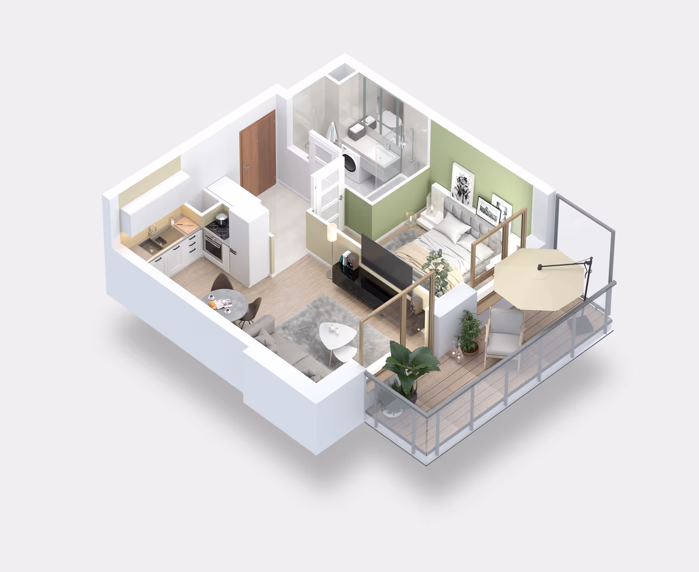 Mieszkanie 2-pokojowe, 34 m² — Nova Daliova B3.103