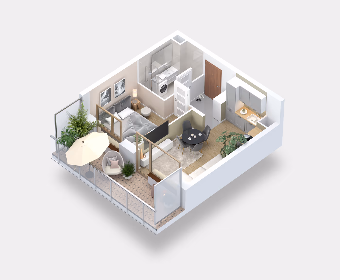 Mieszkanie 2-pokojowe, 32 m² — Nova Daliova B3.114