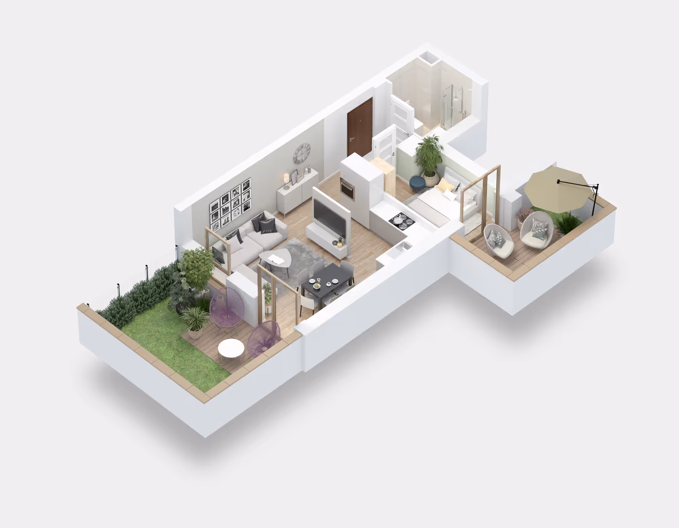 Mieszkanie 2-pokojowe, 37 m² — Nova Daliova B3.119