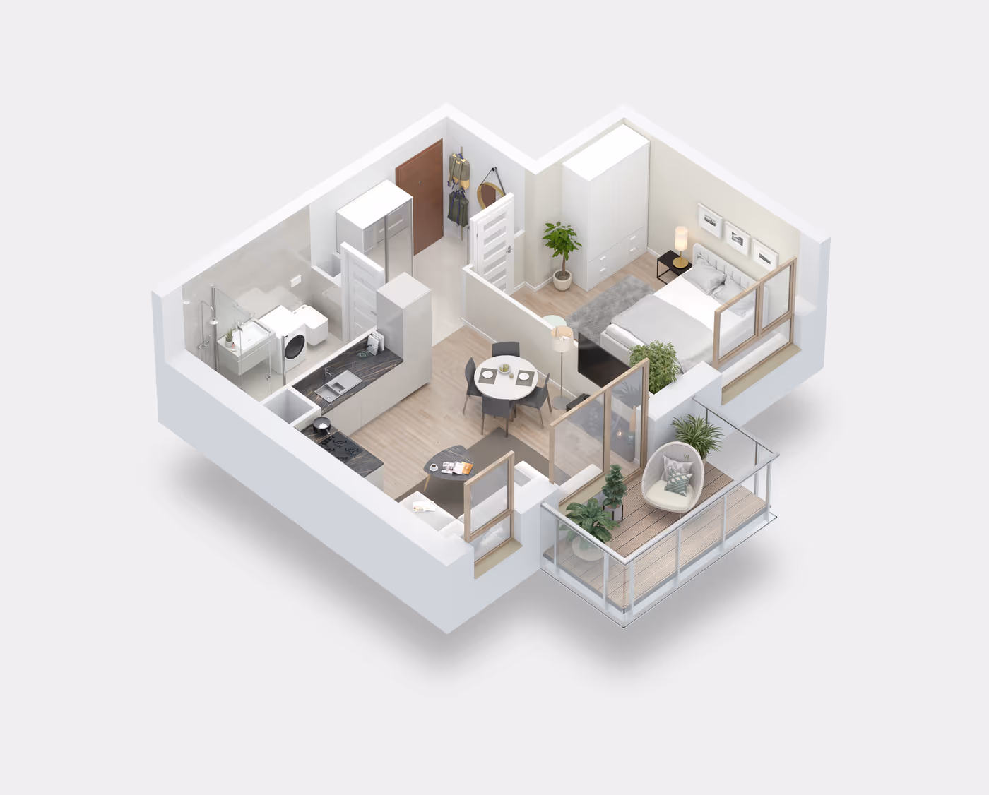 Mieszkanie 2-pokojowe, 39 m² — Nova Daliova B3.43