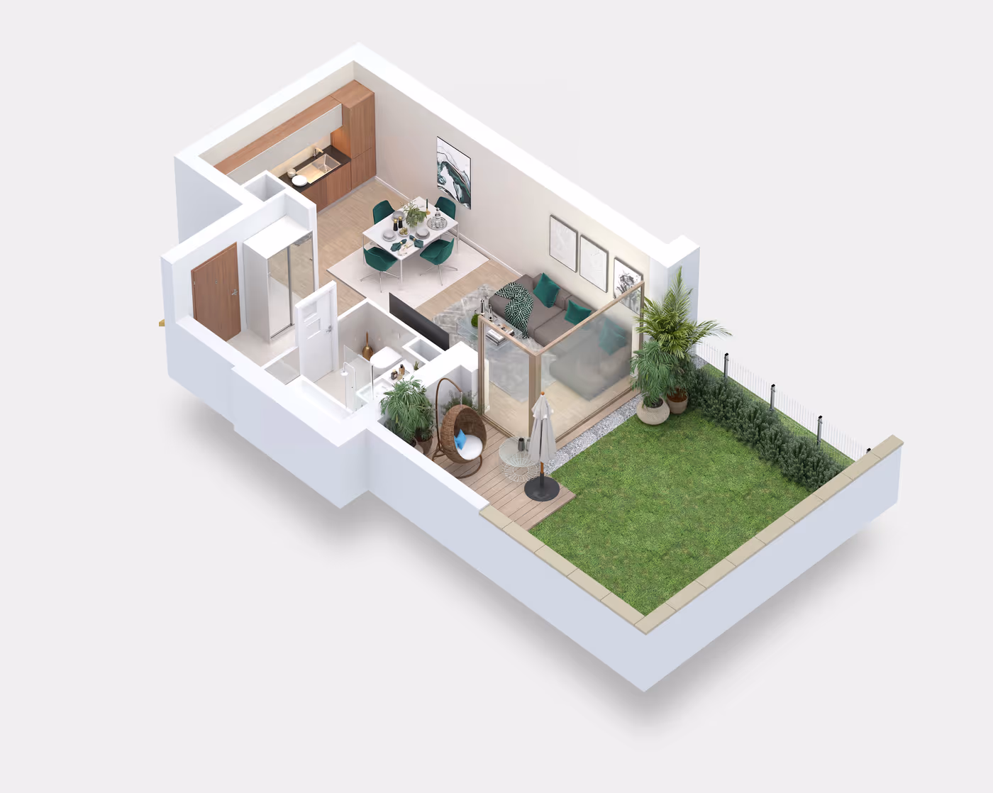 Mieszkanie 1-pokojowe, 31 m² — Nova Daliova B3.44