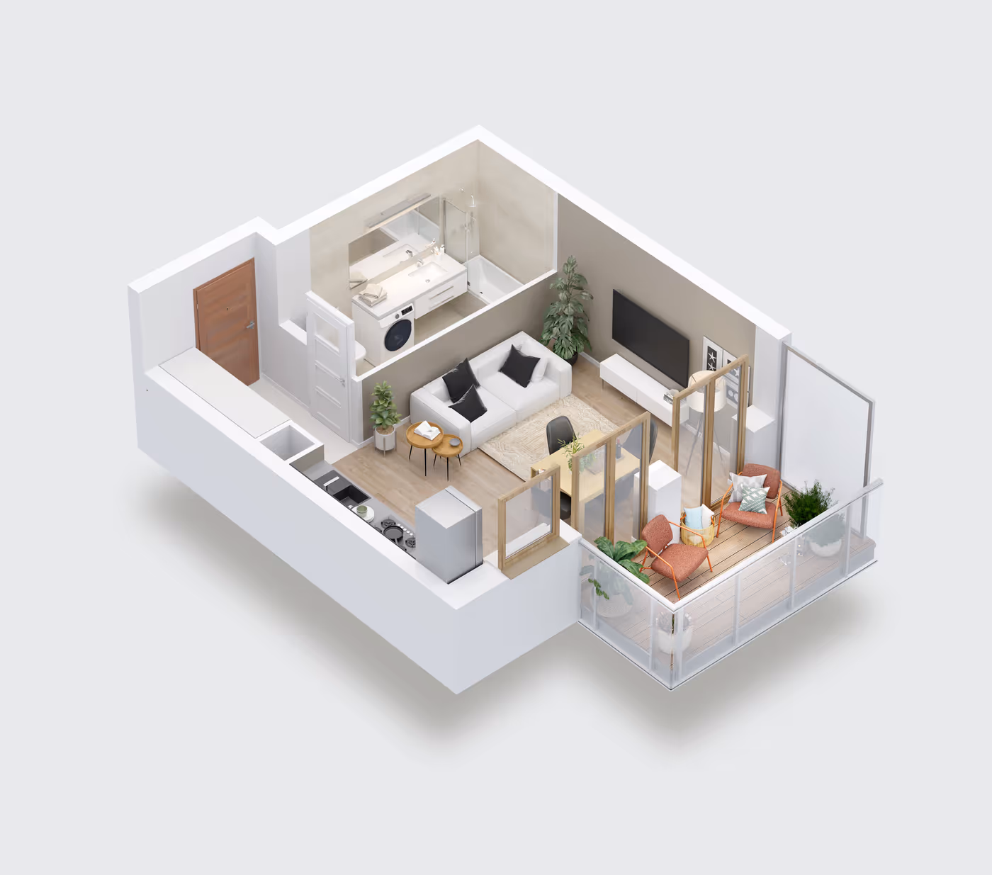 Mieszkanie 1-pokojowe, 28 m² — Nova Daliova B3.46