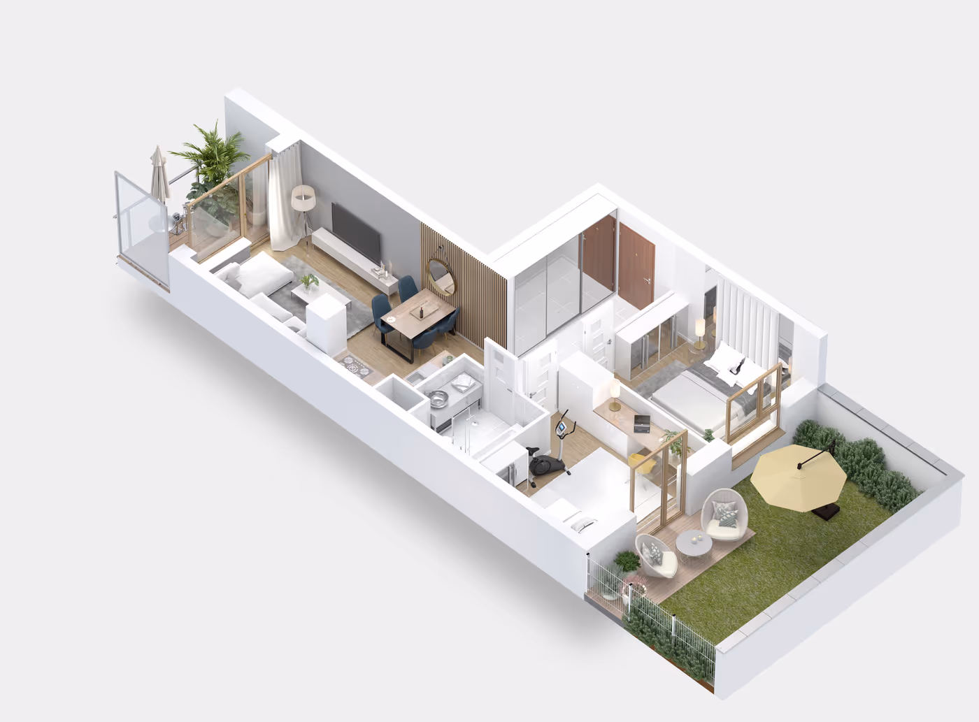 Mieszkanie 3-pokojowe, 55 m² — Nova Daliova B3.56