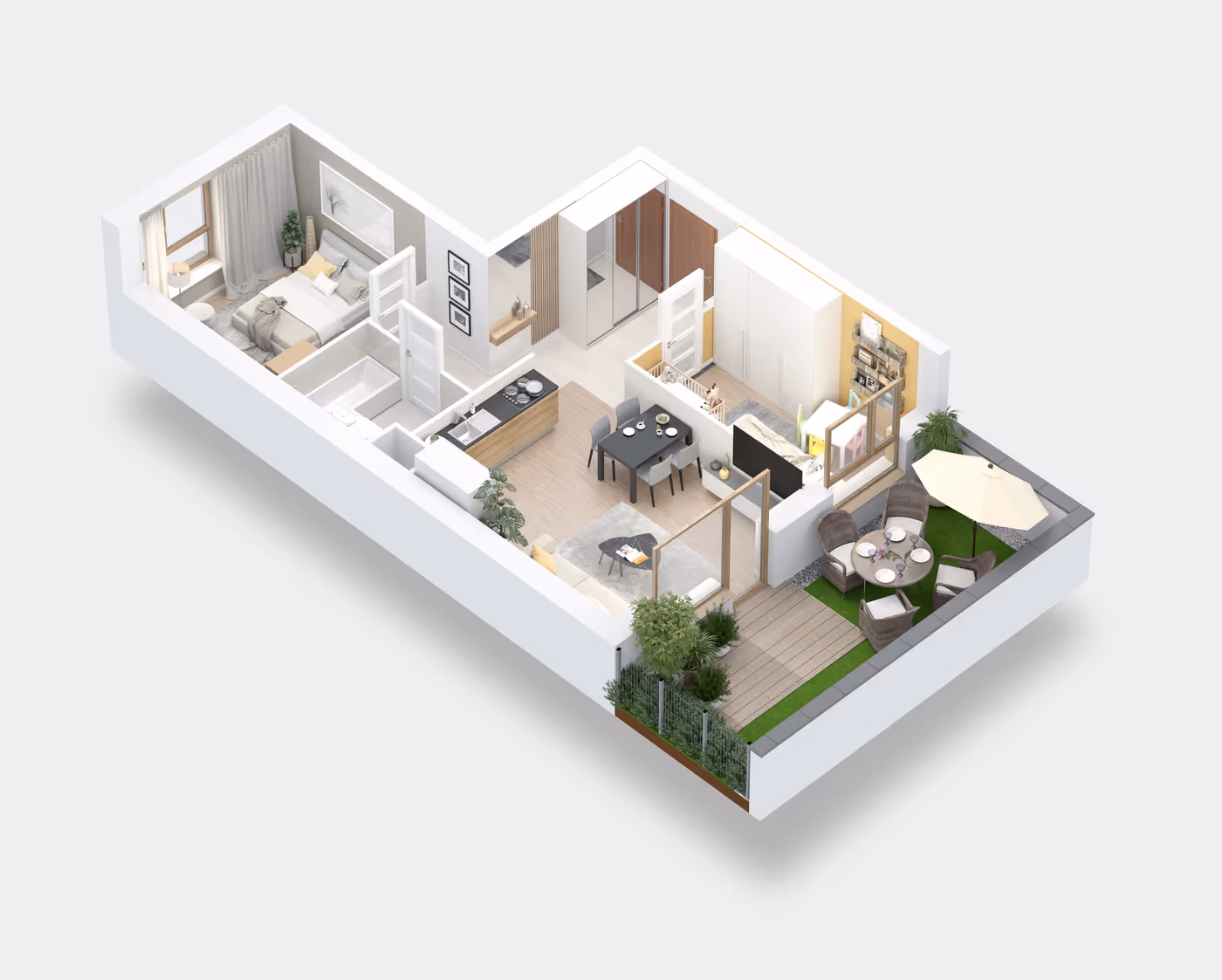 Mieszkanie 3-pokojowe, 50 m² — Nova Daliova B3.72